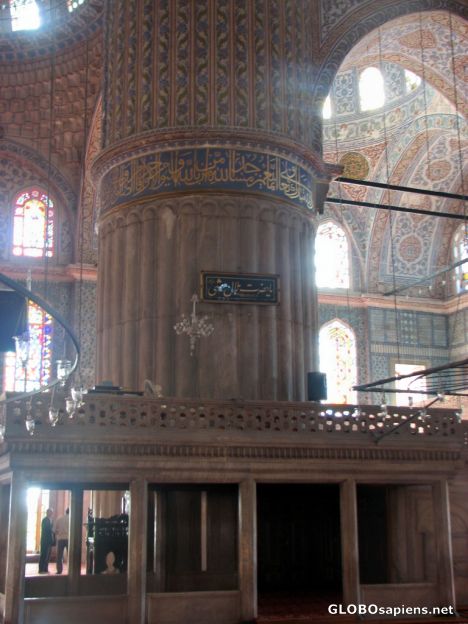 Postcard The Pillars of the Blue Mosque