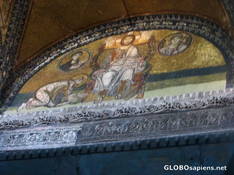 Postcard Hagia Sophia - The Imperial Gate Mosaic