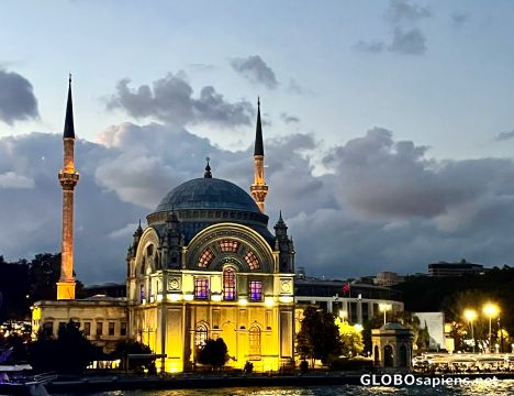 Postcard Istanbul- Dolmabahce Mosque.