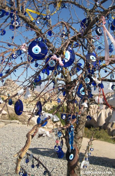 Postcard Goreme - The Nazar Boncuk Tree