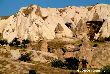 Postcard Göreme (TR) - the White Valley and a mushroom rock