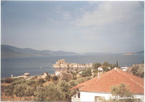 Postcard Ruins of monastery in Bafa-lake