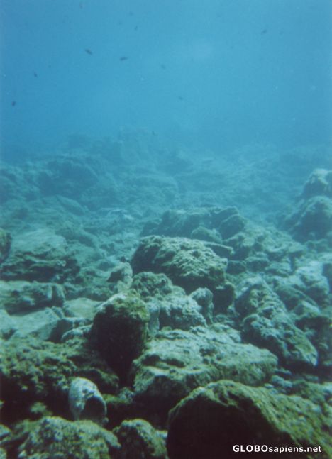 Postcard A broken Amphora under water