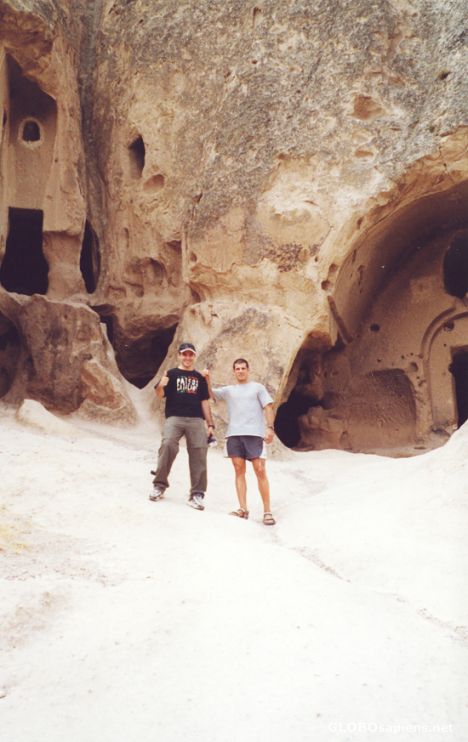 Postcard two friends in Selime.