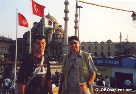 Postcard Me and one friend at Eminonu.