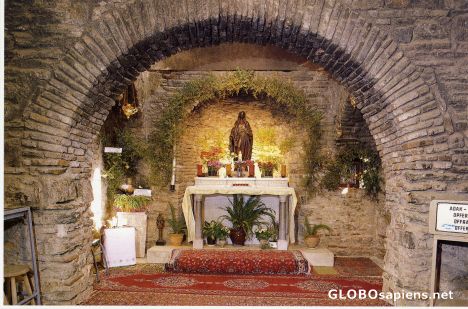 Postcard Inside the House of Virgin Mary