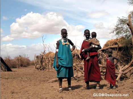 Postcard Masai Tribe.