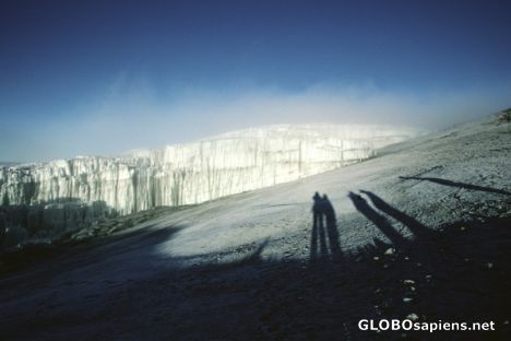Postcard Rebmann Glacier early in the morning