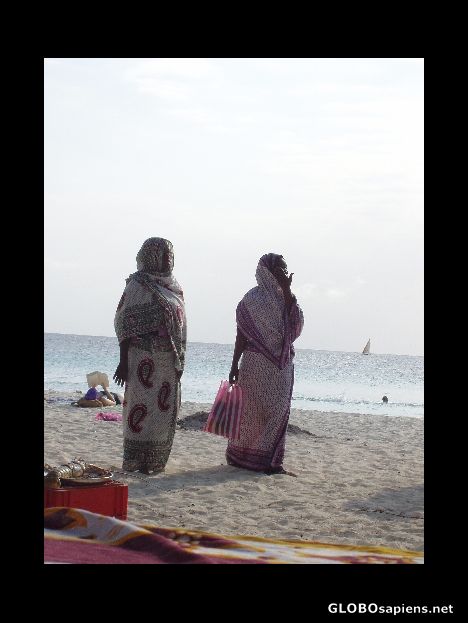 Postcard Women on the Beach in Nungwi