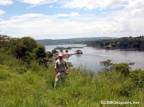 Postcard The source of the Nile in Uganda.