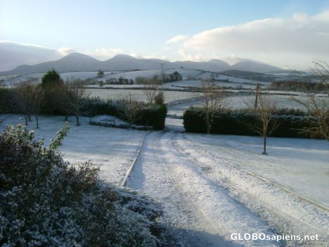 Postcard snow on christmas day