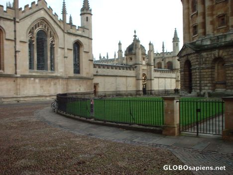 Postcard All Soul's college (1438) at the Radcliffe Square