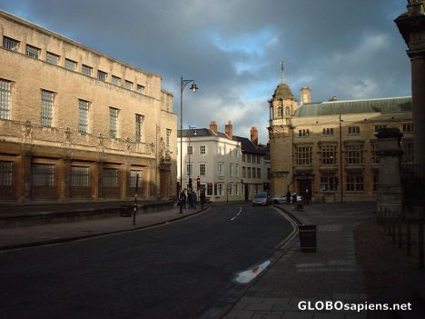 Postcard walking aimlessly through Broad Street in Oxford