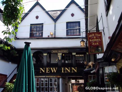 Postcard New Inn Gloucester rebuilt in 1455
