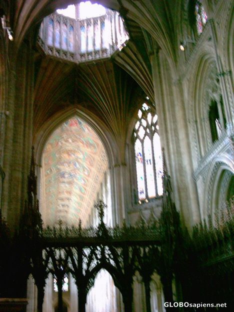 Postcard Cathedral Lantern from east - internal