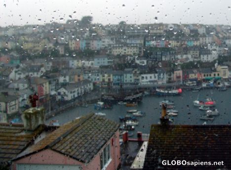 Postcard Rainy Day in Brixham