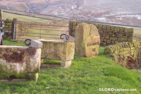 Postcard Rams and place name