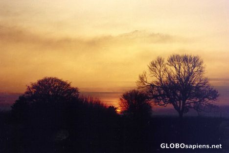 Postcard Sunset over Old Sarum