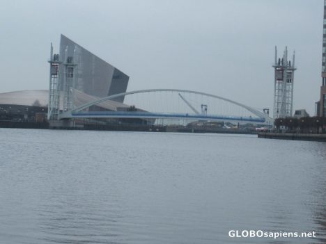 Postcard Footbridge over the Manchester Ship Canal