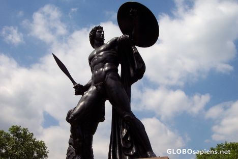 Postcard statue of archilles
