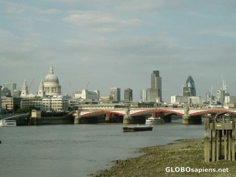 Postcard Blackfriars Bridge and the skyline