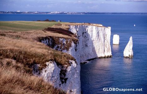 Postcard The cliffs of Swanage
