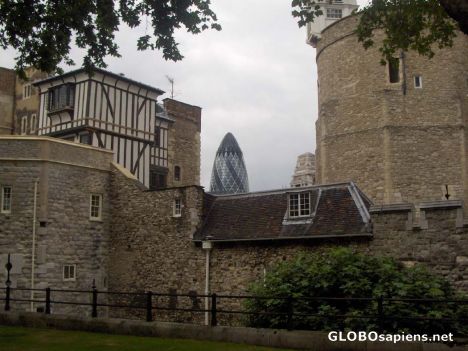 Postcard The Tower and the Gherkin