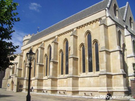 Postcard Temple Church- From the Inner Temple Court
