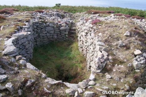 Postcard Ballowall Barrow