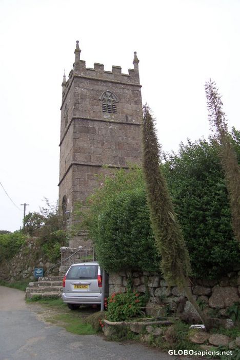 Postcard Zennor church