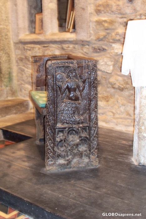 Postcard The mermaid bench - Zennor Church