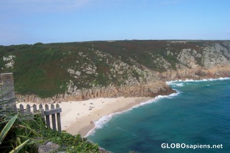 Postcard Porthcurno beach