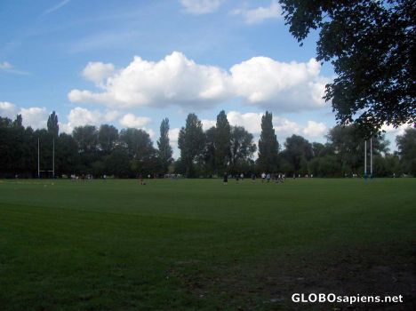 Postcard The rugby field in Eton