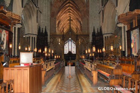 Postcard The Quire of Worcester Cathedral
