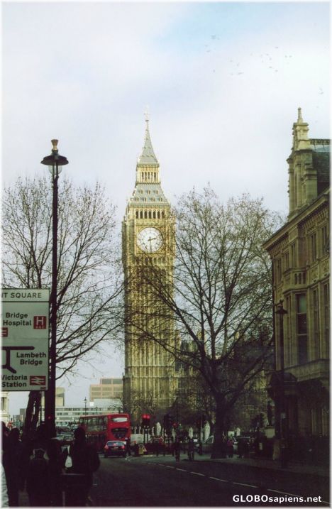 Postcard Big Ben from far