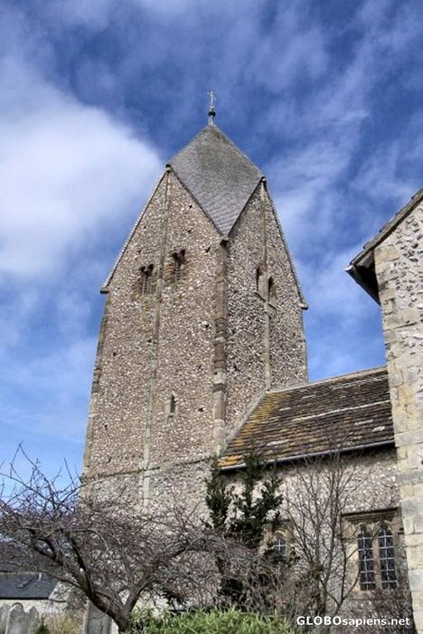 Postcard Sompting church - 1