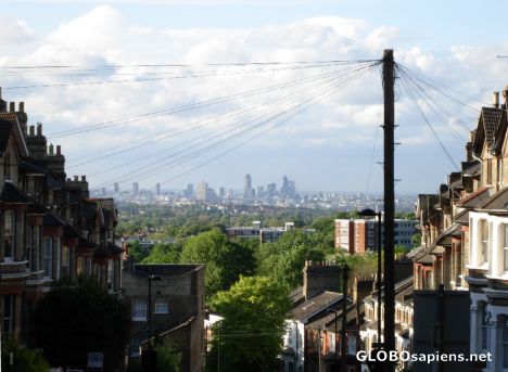 Postcard Old and new - skyline of London