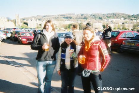 Postcard Whats a Rugby match with out drink?