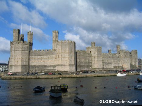 Postcard Caernarfon castle