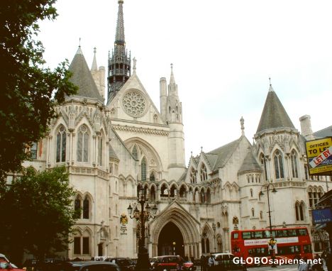 Postcard The Courts of Law
