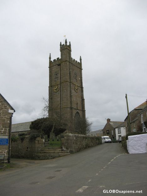 Postcard St Buryan Church
