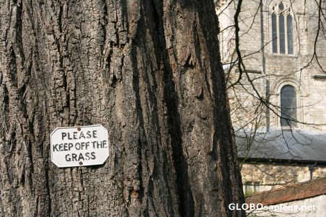 Postcard Warning sign