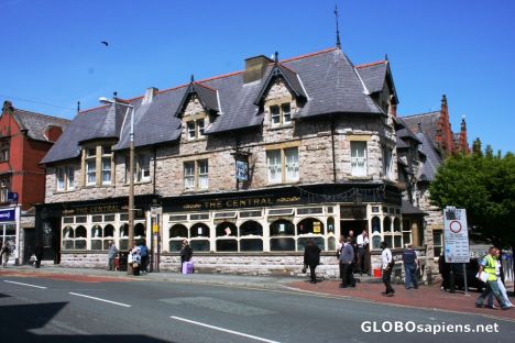 Postcard The Central, a pub downtown Colwyn Bay
