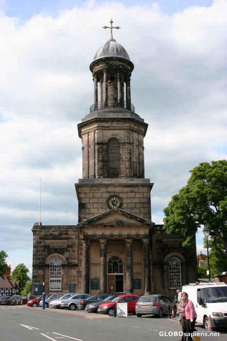 Postcard St. Chads church