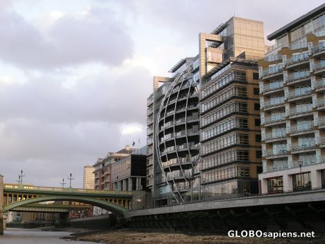 Postcard Modern style appartment building, London.