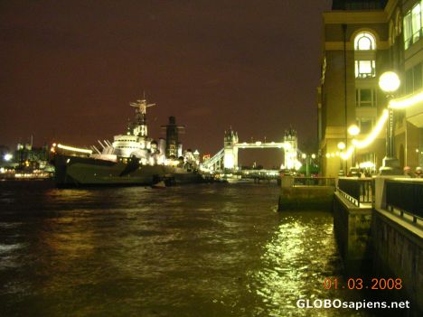 Postcard London by night