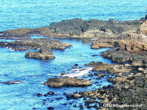 Postcard Rocks in the water