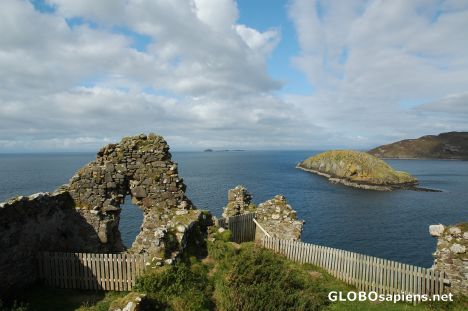 Postcard Duntulm Castle, Isle of Skye, Scotland.
