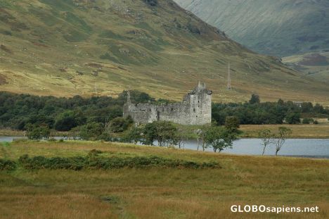Postcard Kilchurn Castle, Loch Awe, Scotland.