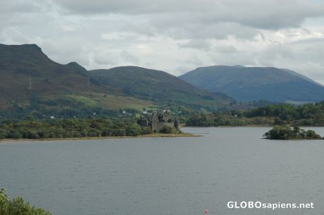 Postcard Kilchurn Castle, Loch Awe, Scotland.